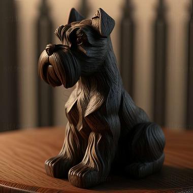 3D model Zwergschnauzer dog (STL)